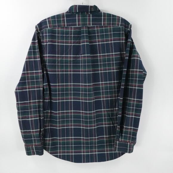 Ralph Lauren Shirt Mens XL Blue Green Plaid Slim Fit Stretch Oxford Button Down - Picture 2 of 11